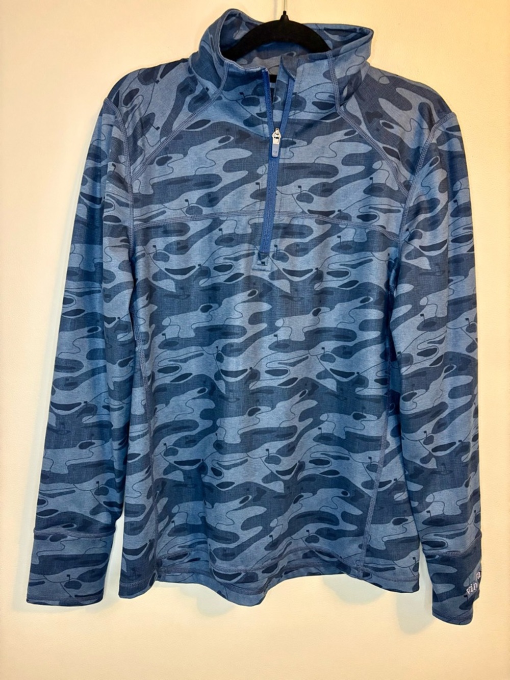 Vineyard Vines Performance 1/4 Zip Pullover Blue Camo Golf Vented Men’s S